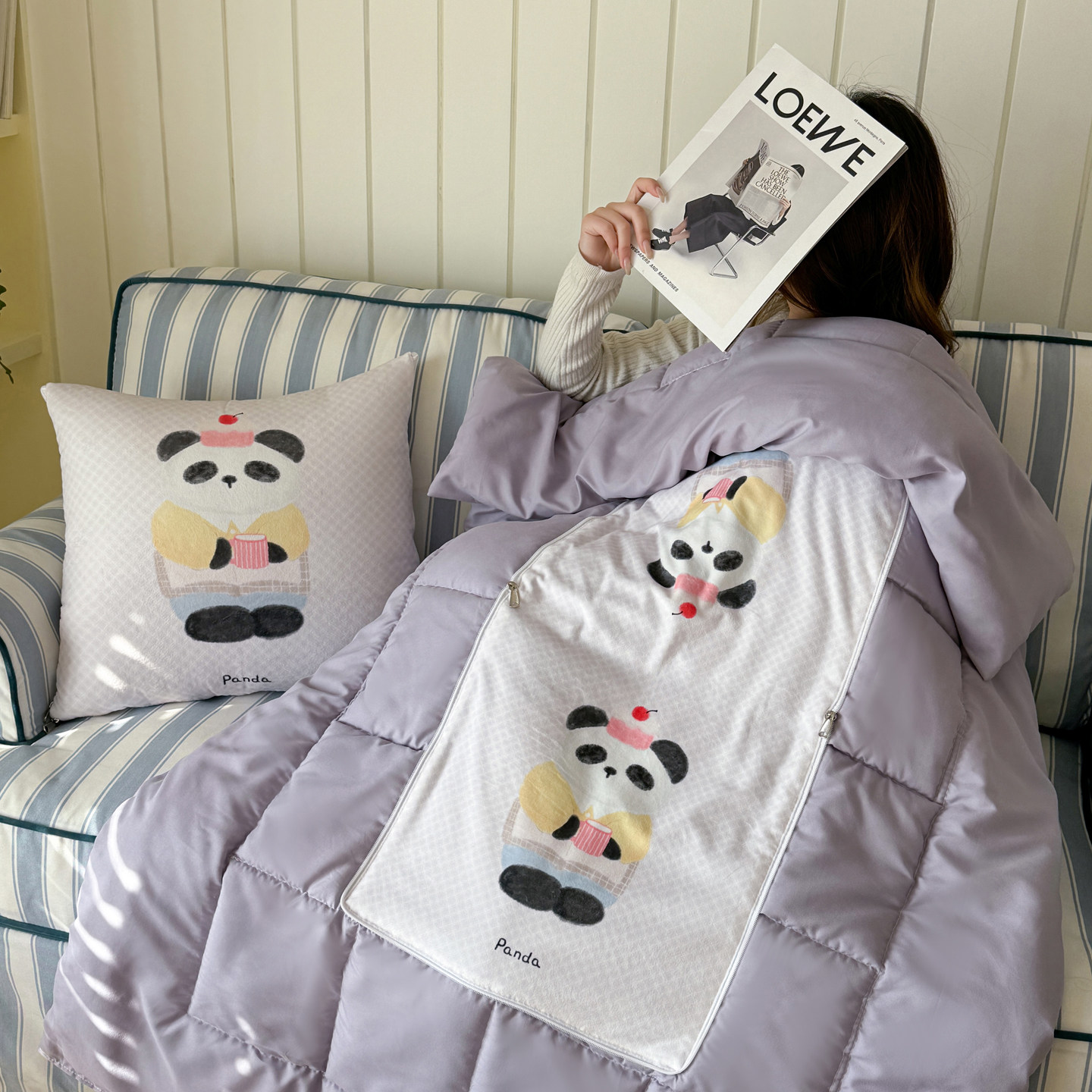 治愈系 宝宝绒抱枕车用被子两用2026新款二合一车载午睡沙发靠枕