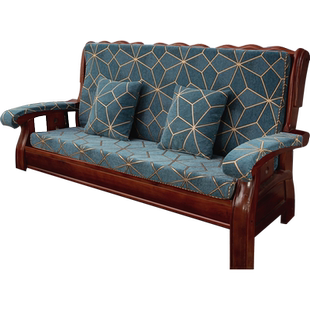 红木沙发垫子冬季加厚坐垫防滑中式实木靠垫一体老式屁垫软带靠背