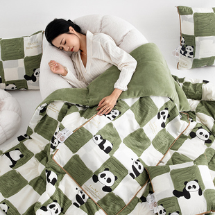 A类/牛奶绒抱枕被子两用冬天加厚二合一午睡车用靠枕车载枕头被