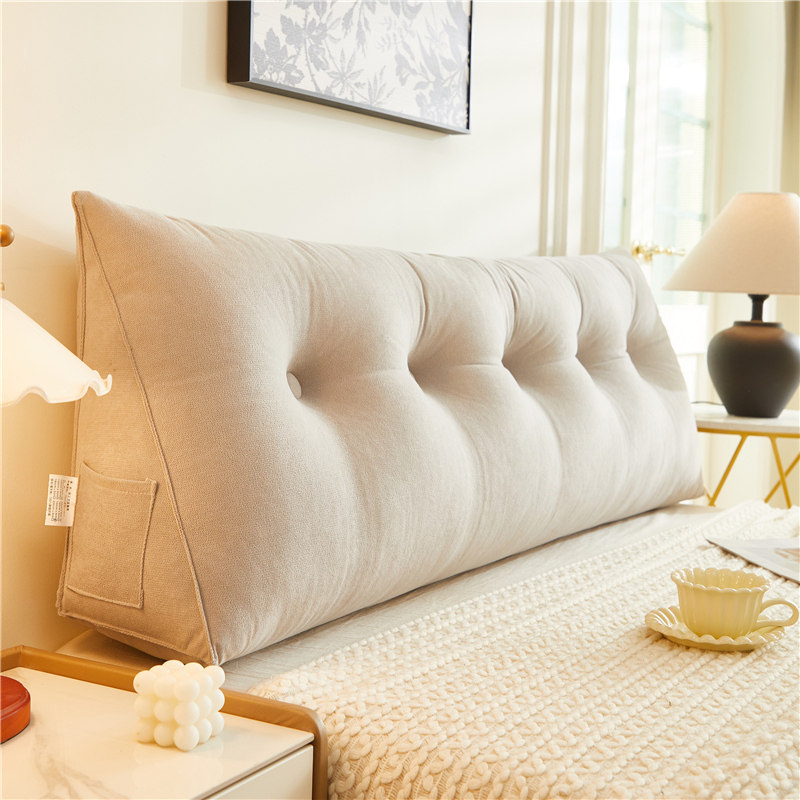 雪呢绒 三角床头靠垫软包大靠背枕2025新款床上靠枕榻榻米靠包,居家布艺,床头靠垫,淘宝优惠券,粉丝福利购,淘宝优惠卷