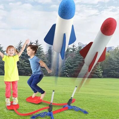 Children's indoor and outdoor soaring rocket outdoor foot st