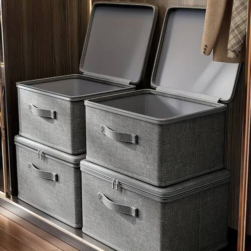 Foldable Storage Box with Cloth Cover , clothes organizer, L