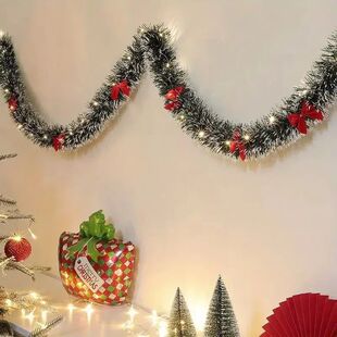 Christmas Tinsel Garland Artificial Christmas Garland With L
