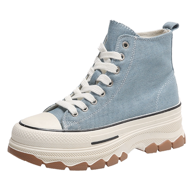 工厂直供精品鞋盒高帮透气帆布鞋