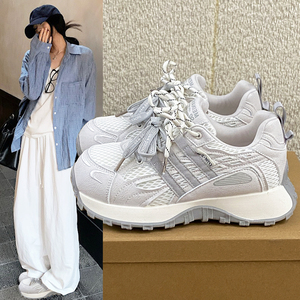 小蛮腰老爹鞋女2026春夏季新款厚底百搭网面透气休闲低帮运动鞋潮