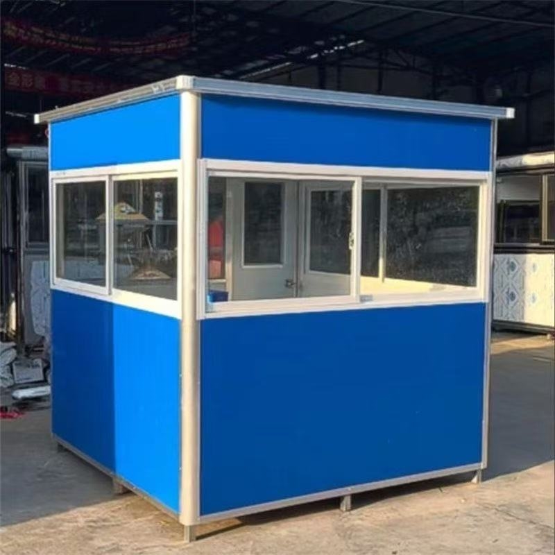 厂家直销户外不锈钢岗亭保安亭门卫值班室收费岗亭治安亭成品现货