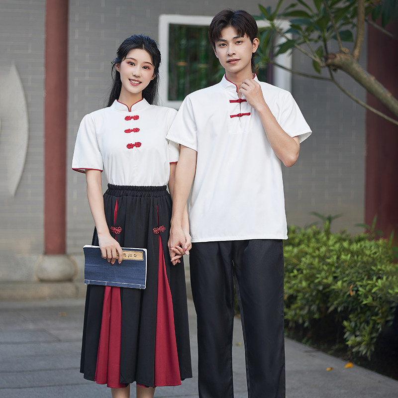 民国风班服高中初中学生毕业照套装中国风合唱舞蹈比赛演出服男女