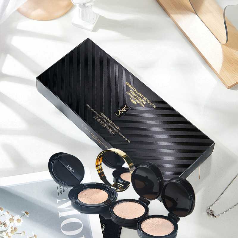 高定皮革气垫BB霜套盒水润遮瑕含