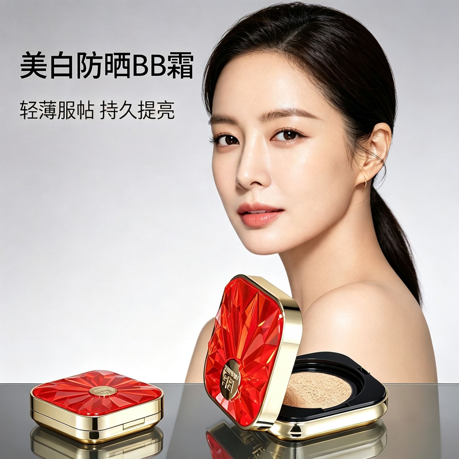 隔离防晒遮瑕三合一bb霜女美白防嗮热销榜强遮暇粉底液气垫黄黑皮