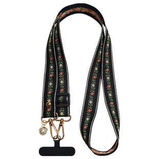 手机挂绳长款斜挎女生碎花手机绳挂链斜跨可调节伸缩挂脖背带绳宽带子手机壳吊绳包包链绳多功能户外出行吊坠