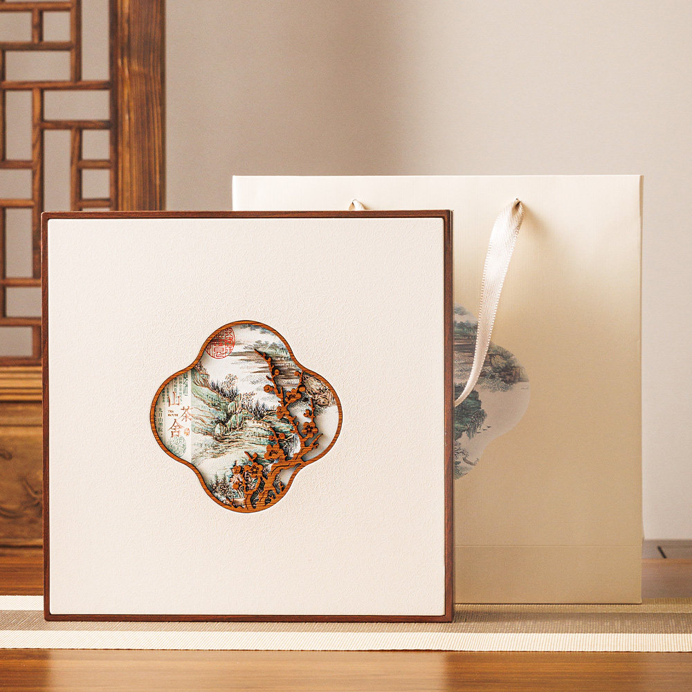 福鼎白茶饼收纳盒357克普洱茶寿眉老白茶饼礼盒装空盒包装盒定制