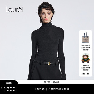 打底亲肤弹力针织衫 Laurel劳芮新款 女LWD363M00800 绵羊毛