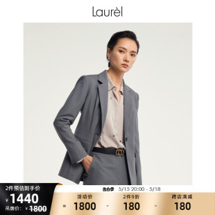 精纺显瘦西装 轻薄绵羊毛 Laurel23秋冬新款 外套女LWD343T00600