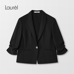 收腰西装 七分袖 Laurel劳芮新款 LWD355T05100 三醋酯纤维