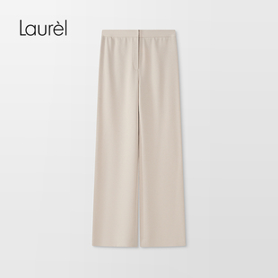 Laurel劳芮新款 LWD341K03800 干练高腰直筒阔腿裤