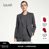 女LWL353T00200 橡木灰格雷系羊毛西装 绵羊毛 Laurel劳芮新款