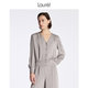 真丝 Laurel劳芮春夏贝母灰别致V领衬衣女LWL341C02100