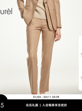 【绵羊毛】Laurel劳芮新款羊毛绒锥形裤女LWL354K06000