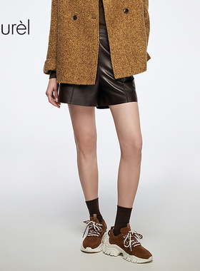 【西班牙羊皮】Laurel劳芮新款挺括羊皮短裤LWL363X01200