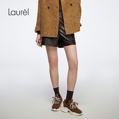【西班牙羊皮】Laurel劳芮新款挺括羊皮短裤LWL363X01200