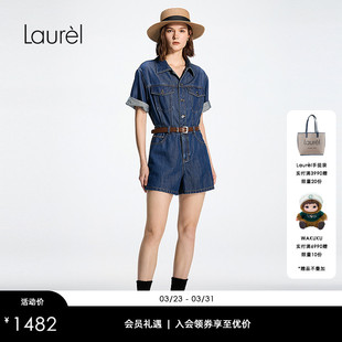 游牧风连体裤 Laurel劳芮26春新款 LWD371K01800 舒爽莱赛尔牛仔