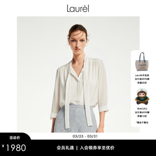 飘带领衬衫 Laurel劳芮新款 女LWL352C04800 真丝