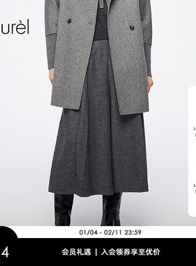 【云弹羊绒纱】Laurel劳芮新款七分阔腿裙裤LWL364K03100