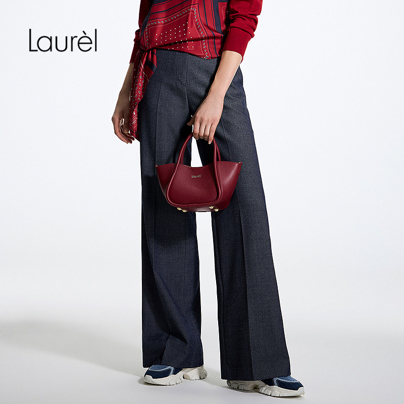 【创新羊毛牛仔】Laurel劳芮26春新款学院微阔腿西裤LWL371K06700