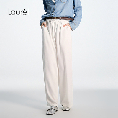 【莱赛尔】Laurel劳芮26春新款弹力腰头宽松直筒裤LWD371K02200