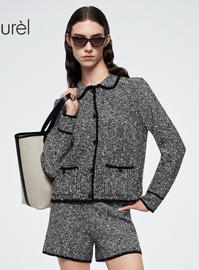 【羊毛圈圈纱】Laurel劳芮新款小香风收腰短外套LWD363M00900