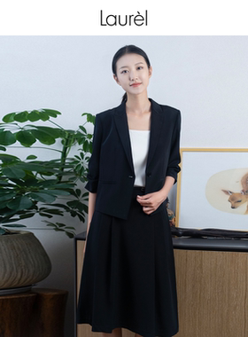 【真丝】Laurel劳芮新款黑中长款半裙女LWL351Q05700