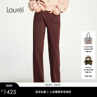 直筒牛仔裤 Laurel劳芮新款 女LWL353K05600 棉