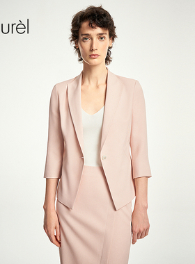 Laurel劳芮新款立体收腰简约高智截短西服外套女LWD356T00900