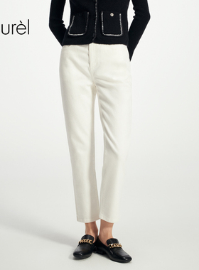 【棉】Laurel劳芮25春新款直筒修身显瘦牛仔裤女LWD361K02100