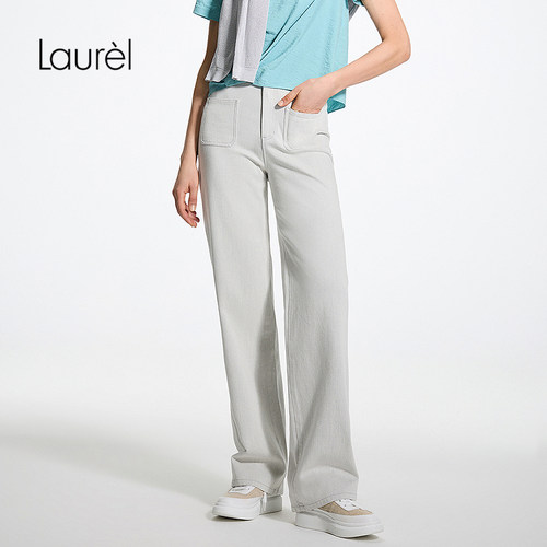 【新疆棉】Laurel劳芮26夏新款宽松阔腿裤LWL372K06800