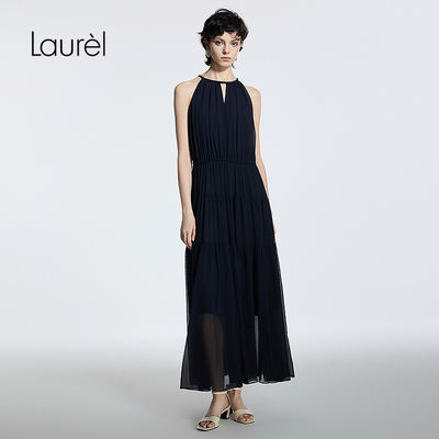 Laurel劳芮25春秋新款挂脖连衣裙女LWD362Y10500
