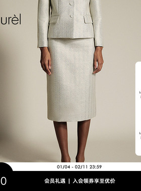 【彩葱羊毛提花料】Laurel劳芮新款复古提花半裙LWL363Q02500