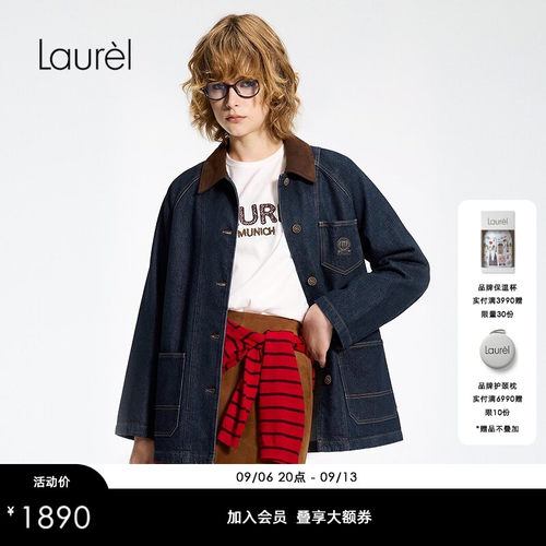 【长绒棉】Laurel劳芮复古宽松中长牛仔外套LWD366W100DX