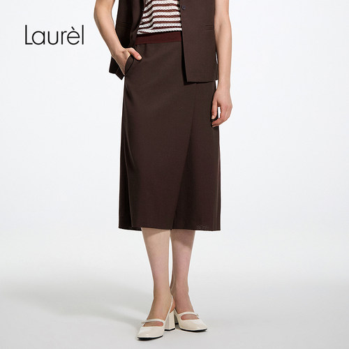 【SUPER100S澳毛混纺】Laurel劳芮26夏新款阔腿裤LWL372K07700