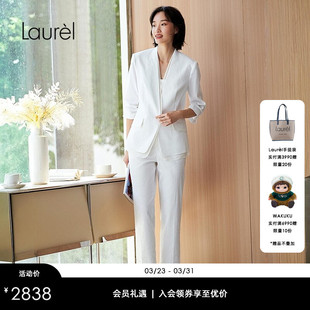 凌云智感西裤 Laurel劳芮新款 女LWL362K06100 亚麻冰丝