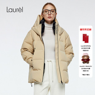 【白鹅绒】Laurel劳芮新款立领连帽羽绒服LWD364L03400