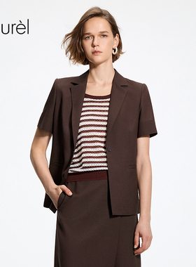 【SUPER100S澳毛混纺】Laurel劳芮26春新款短袖西装LWL372T05600