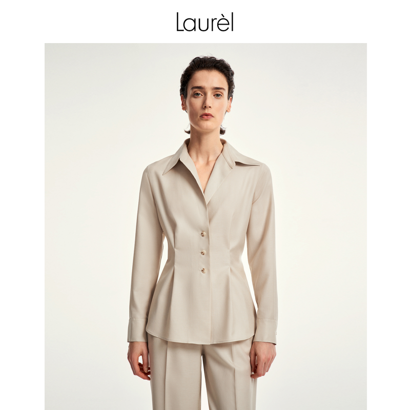 Laurel简约经典柔和衬衫上衣