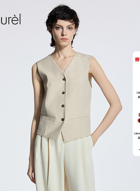 Laurel劳芮新款复古修身马甲女LWD365B00500