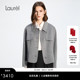 绵羊毛 Laurel劳芮新款 宽松经典 翻领短款 大衣LWL355D16000