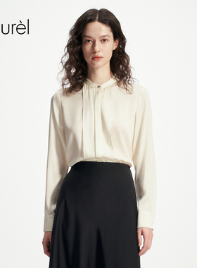 【桑蚕丝】Laurel劳芮淡人简约通勤衬衫女LWD346C70600