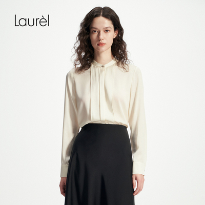 【桑蚕丝】Laurel劳芮淡人简约通勤衬衫女LWD346C70600