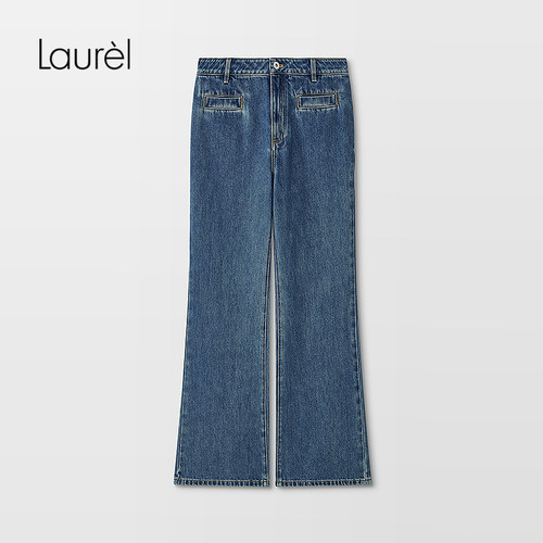【新疆棉牛仔布】Laurel劳芮新款谷仓风喇叭裤LWL364K02800