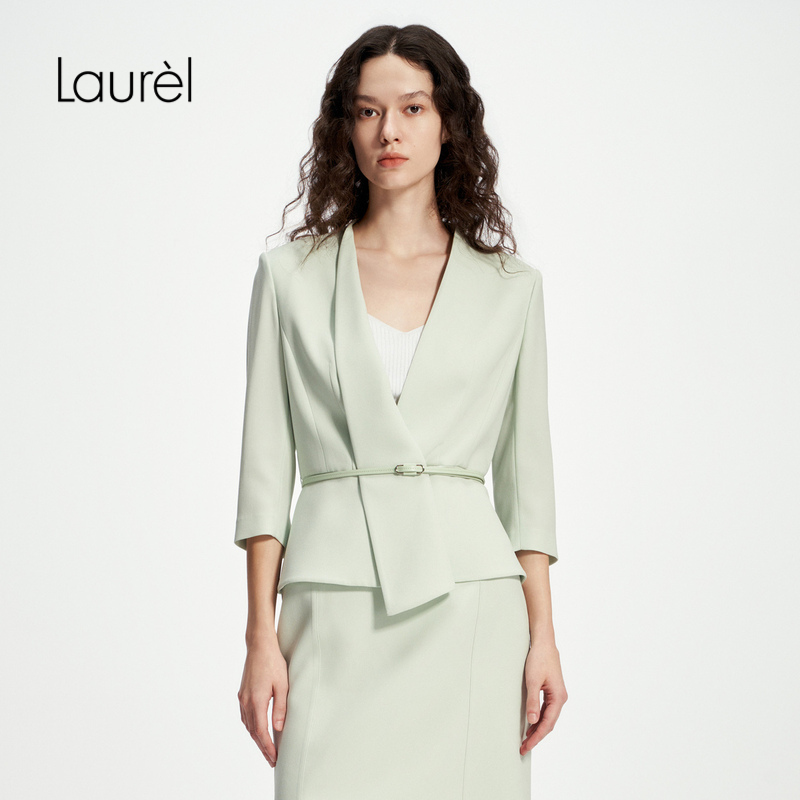 【三醋酯】Laurel劳芮25春新三醋酸淡人收腰西装女LWD346T13000