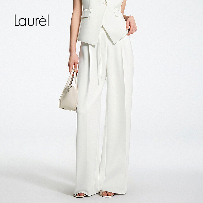 【三醋酯纤维】Laurel劳芮26春新款高腰直筒阔腿裤LWL352K11700